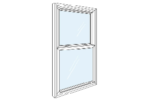 janelas de vinil penduradas simples